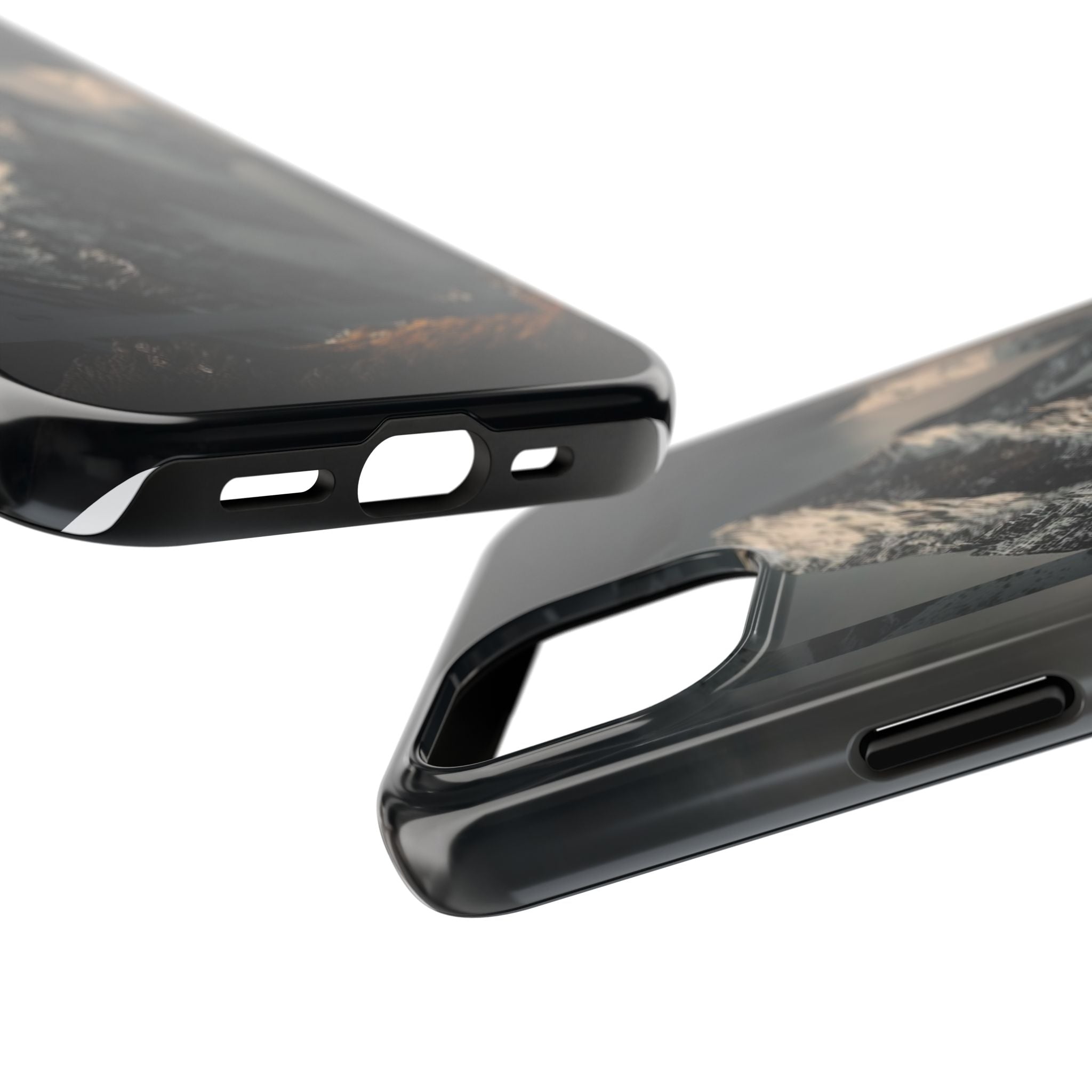 Mountain Peak Tough Phone Case — Rugged Protective Phone Cover with Alpine Landscape Design