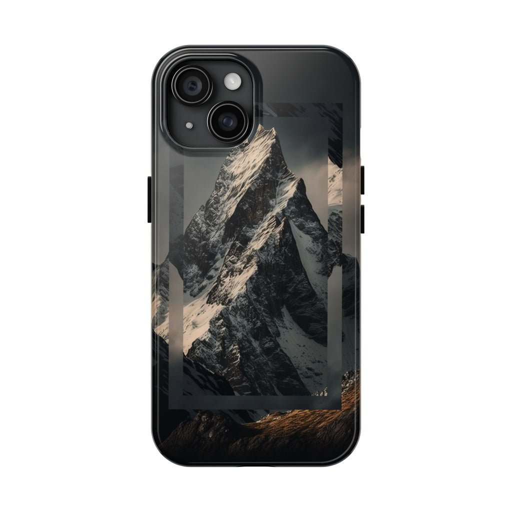 Mountain Peak Tough Phone Case — Rugged Protective Phone Cover with Alpine Landscape Design