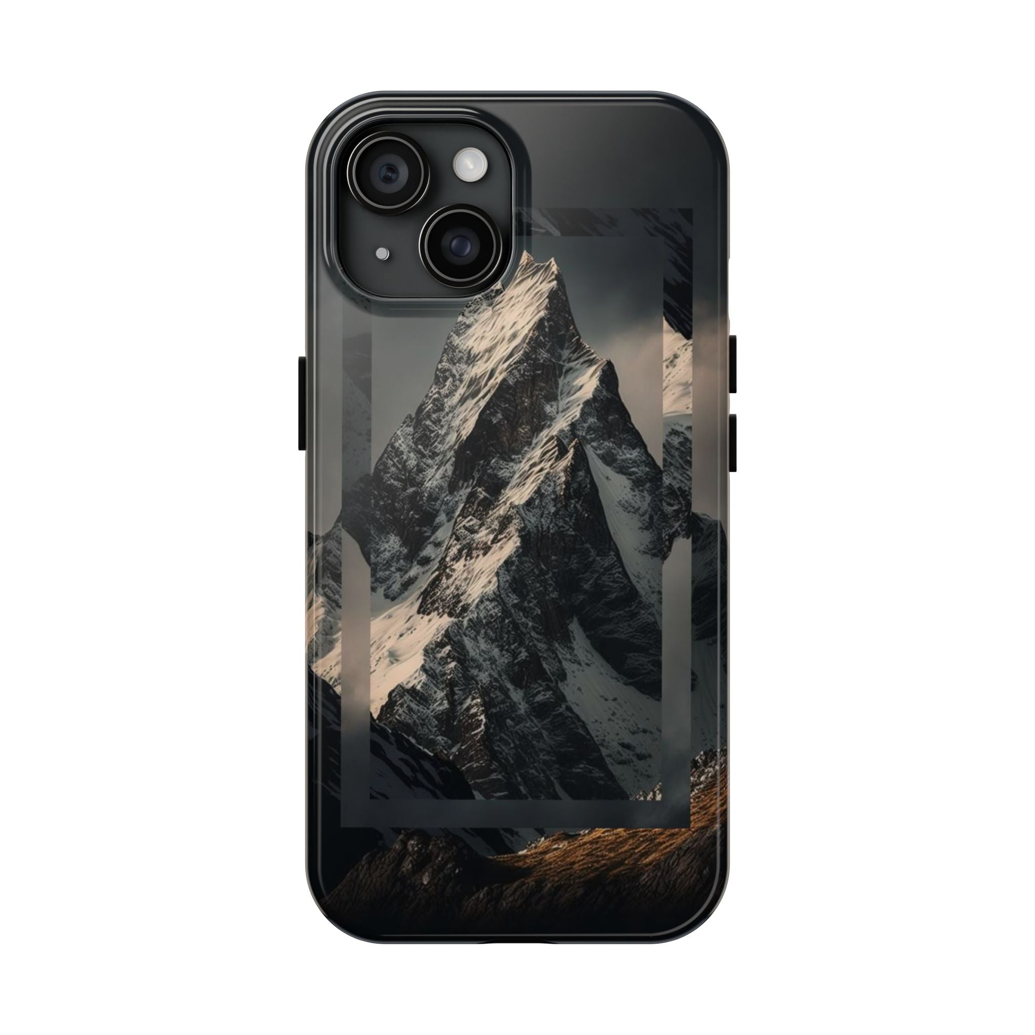 Mountain Peak Tough Phone Case — Rugged Protective Phone Cover with Alpine Landscape Design