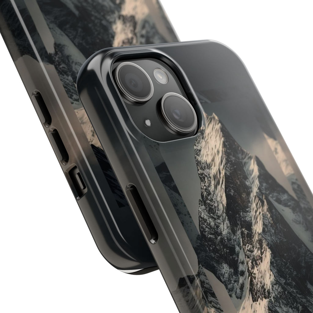 Mountain Peak Tough Phone Case — Rugged Protective Phone Cover with Alpine Landscape Design