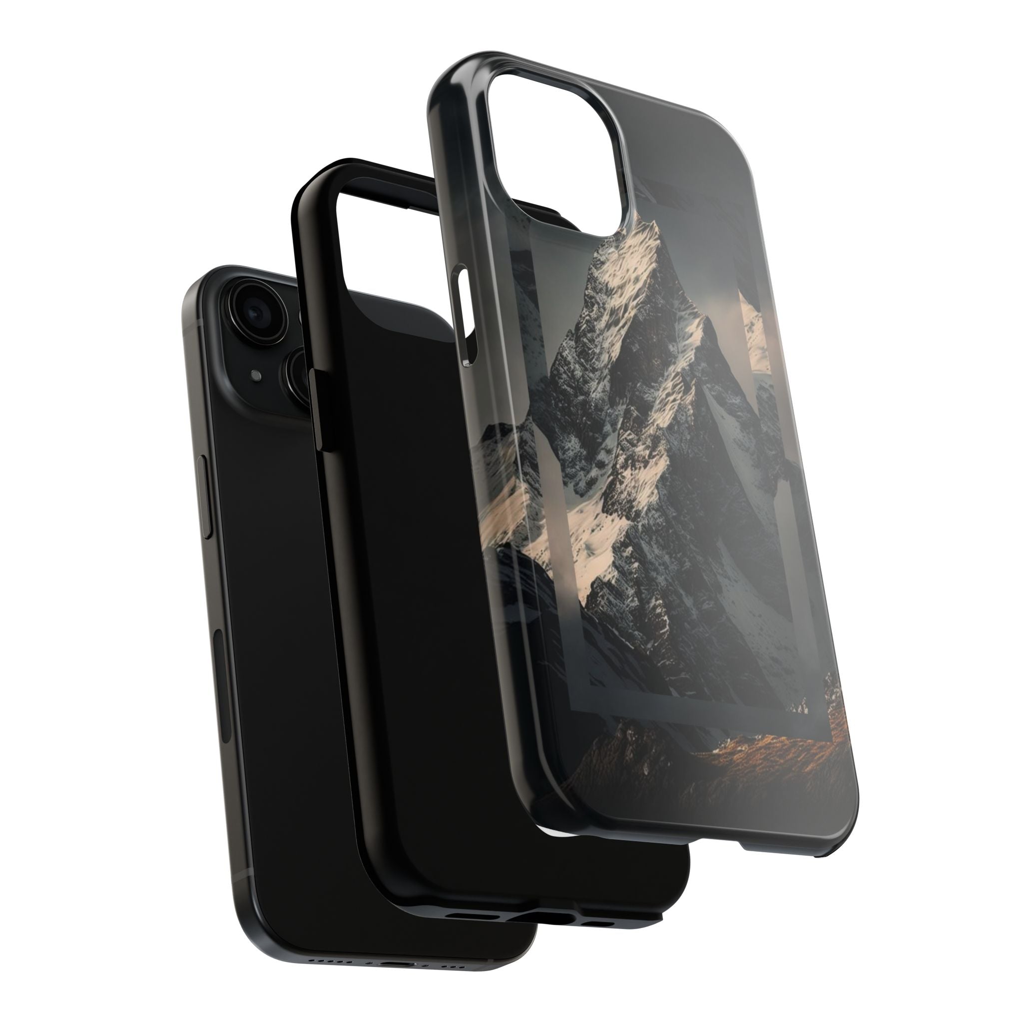 Mountain Peak Tough Phone Case — Rugged Protective Phone Cover with Alpine Landscape Design