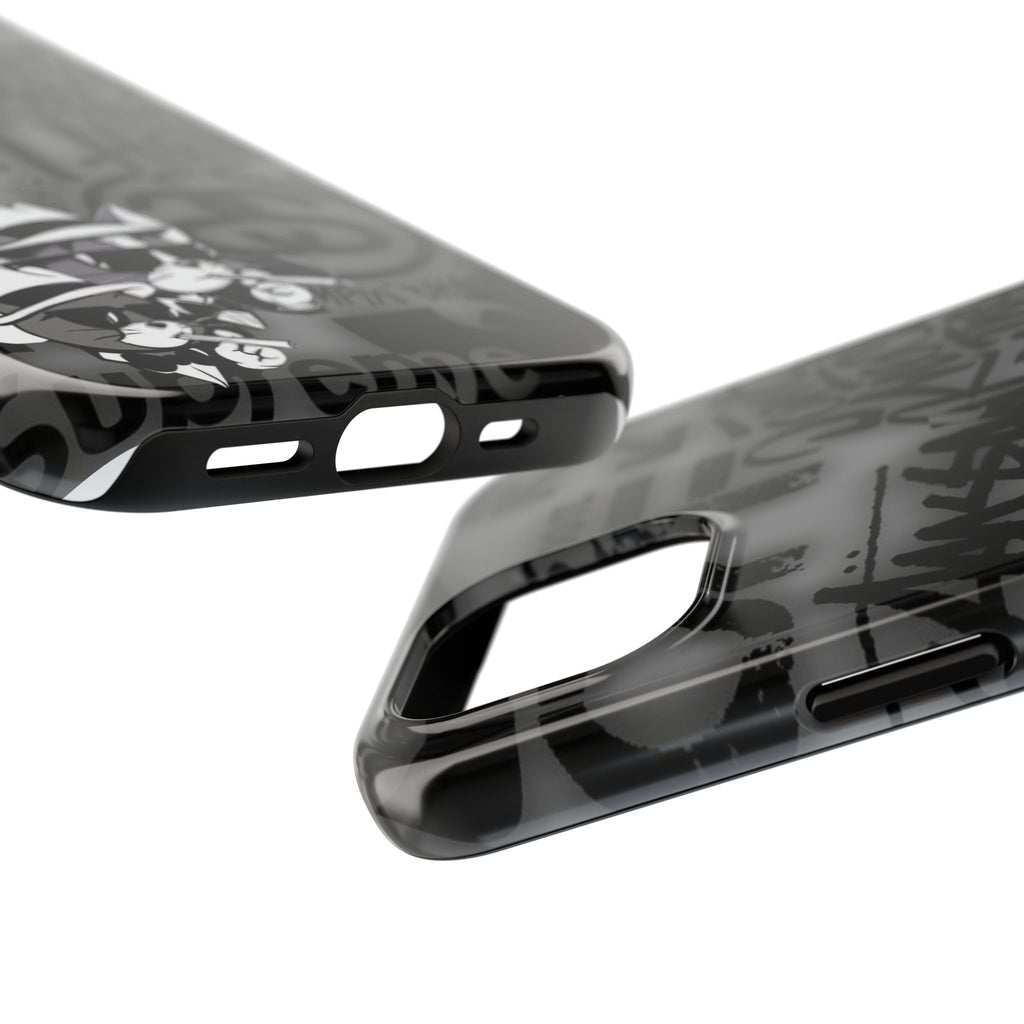Graffiti Tough Phone Case — Urban Cartoon Cat Design