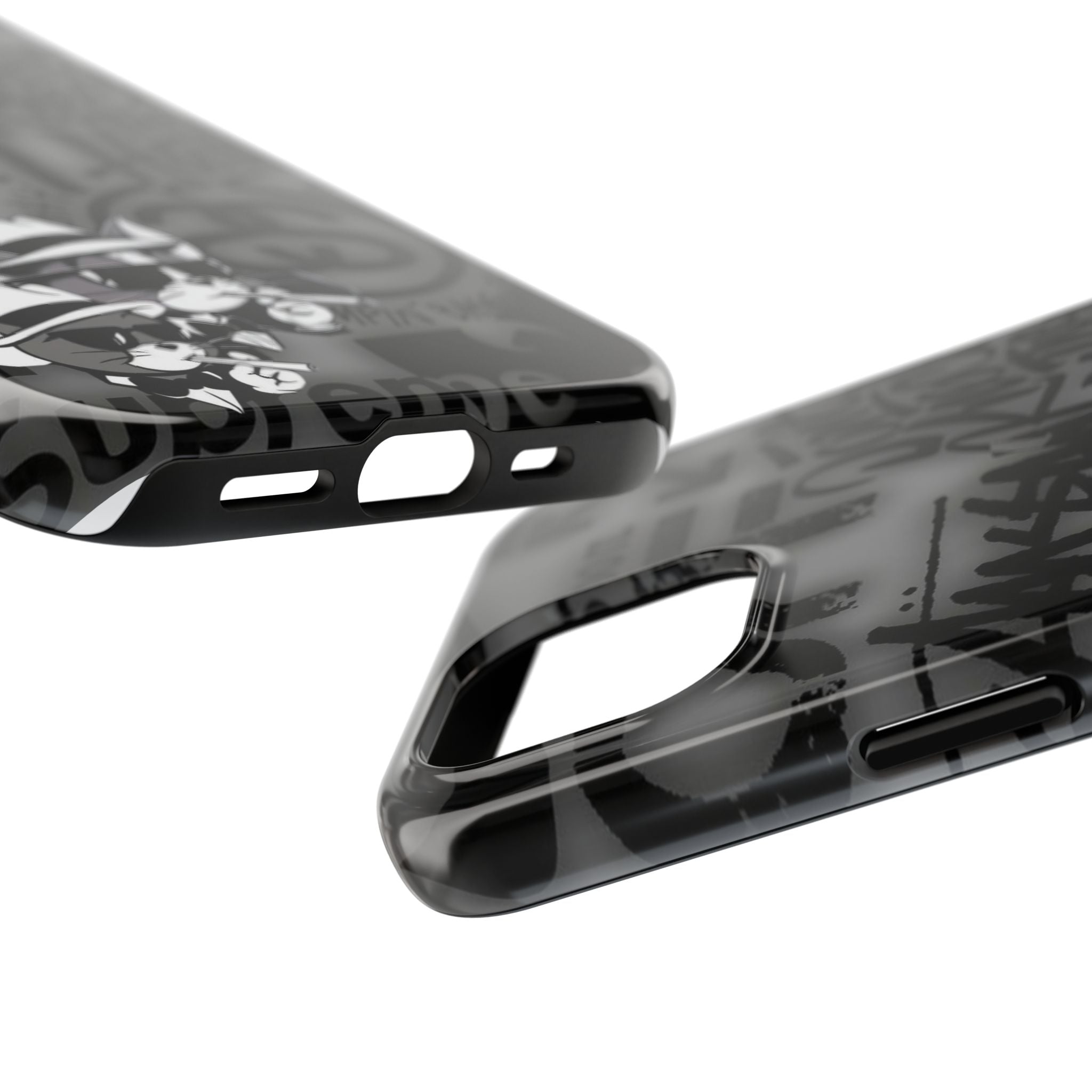 Graffiti Tough Phone Case — Urban Cartoon Cat Design